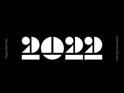 happy new year 2022 2022 design happy happy new year illustration logo newyear typo typography ui