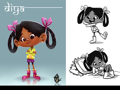 Diya character characterdesign design graphic design illustration print visualdevelopment