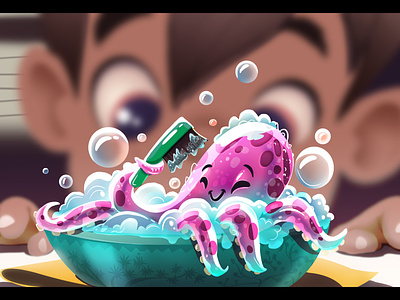 Bubble Bath soup animation character characterdesign design illustration print visualdevelopment