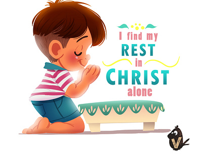 Rest in Christ 2d animation character characterdesign design graphic design illustration print