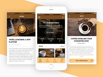 Espresso Coffee Mobile App loyality mobile app