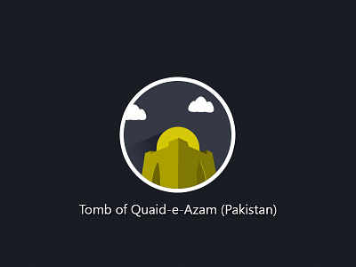 Tomb of Quaid-e-Azam (Pakistan) green icon karachi pakistan vector