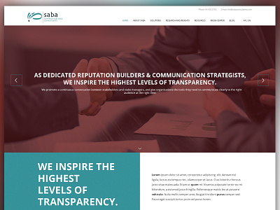 Saba Consultance design freelance home parallax site template website