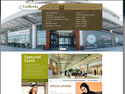 Galleria Mockup 2 event inspiration made with invision mall photoshop template video website