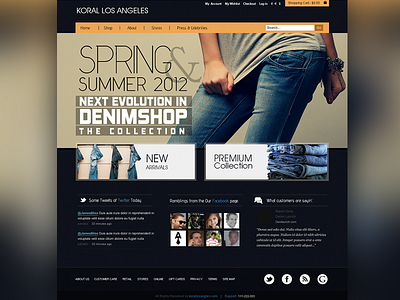 Koral Los Angeles blue denim fashion layout website