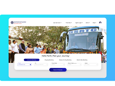 Daily UI 003 - GSRTC Landing Page Design