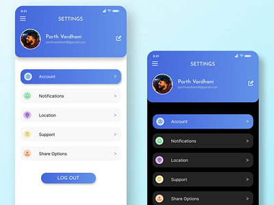 Daily UI 007 - Design Setting Screen