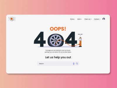 Daily UI 008 : Design a 404 error page