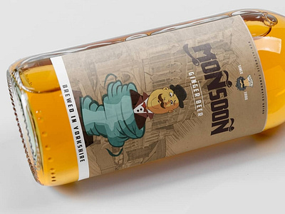 Monsoon Gingerbeer 😉 Redesign! beer label design graphic design illustration label packaging design