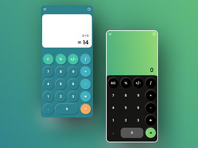 Calculator - Daily UI 04 app appdesign calculator dailyui dailyui004 design ui
