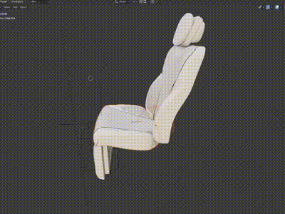Armchair for luxury car interior 3d 3danimation animation blender design