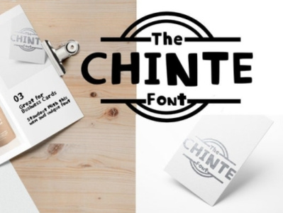 The Chinte Font branding font hand drawn font logo my first font typography