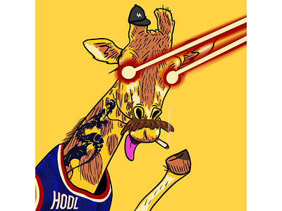 Aiko the Giraffe NFT 1 of 1 art branding card custom design graphic design illustration logo nft ui vector
