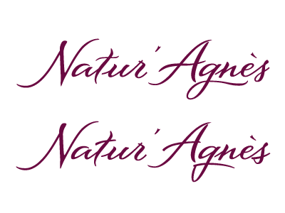 Natur' Agnès Vector branding lettering logo script typography