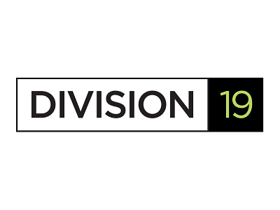 Division 19 Logo branding design illustration logo typography vector