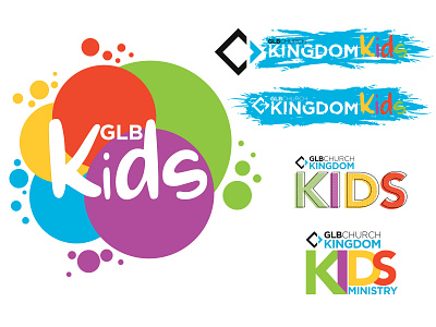 GLB Kids Kingdom Logos branding design logo printed typography vector