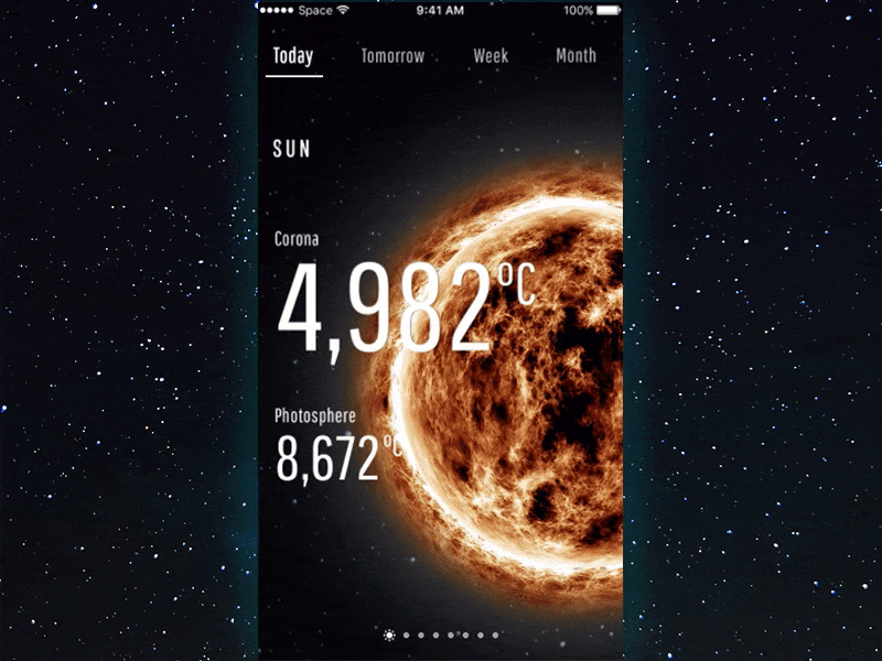 Inspirasi #32 - UI / UX Design Solar System App