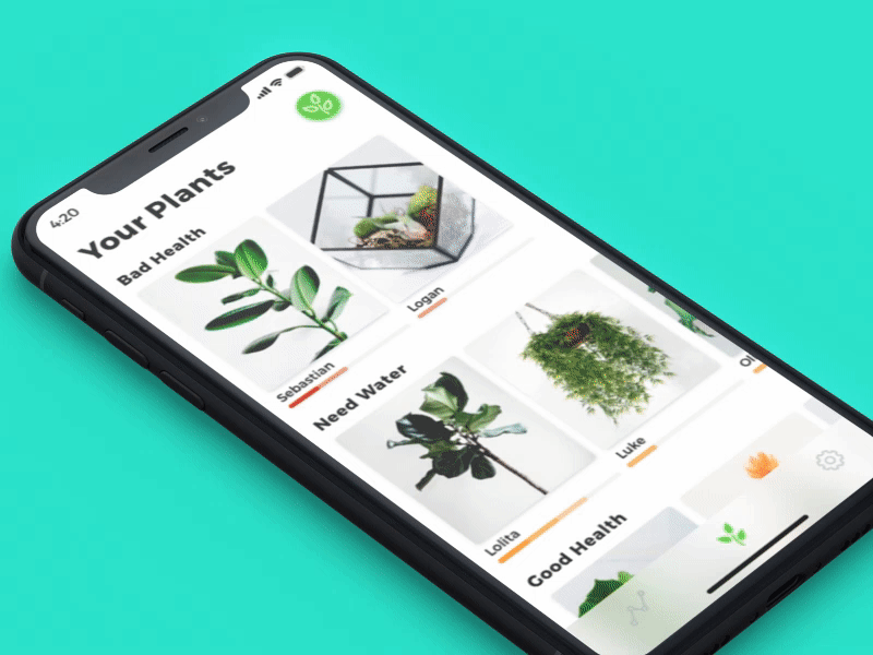 Smart Home Jungle animation app clean health home ios plants smart ui ux watering