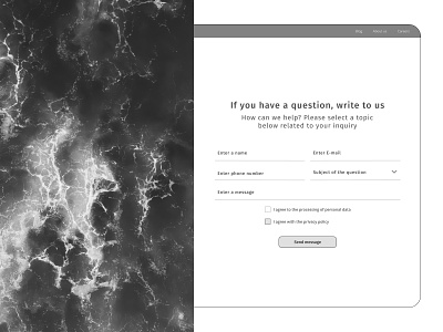 feedback form in B&W