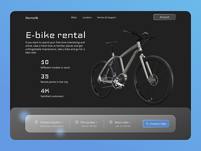 Online e-bike rental design makeevaflchallenge makeevaflchallenge9 online rental ui ux web webdesign