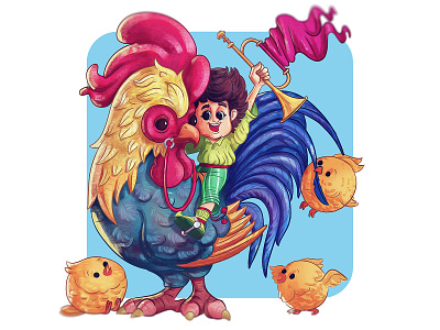 Hen Rider cartoon Character