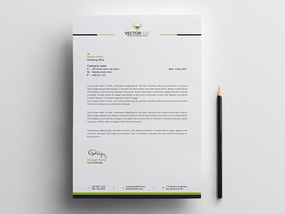 Letterhead Template branding creative design graphic design letterhead minimalist print print ready standard