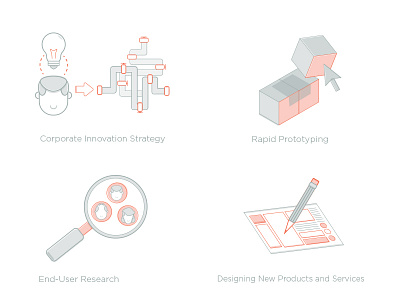 Peer Insight Offering Icons business model color corporate innovation design design thinking iconography icons illustration innovation