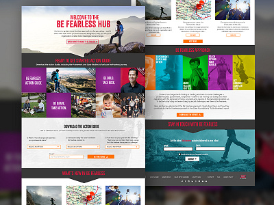 Be Fearless art direction campaign creative strategy fearless nonprofit photography ui user experience user interface ux web design