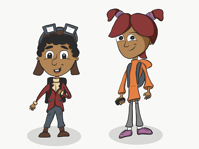 Adie And Jay cartoon character design characters drawing illustration personas