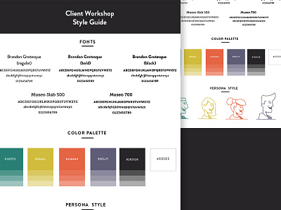 Cx Workshop Styleguide cx design thinking infographic journey map moodboard personas style guide uxui