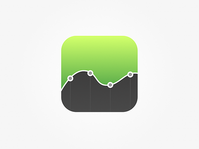 Stats Icon chart green icon
