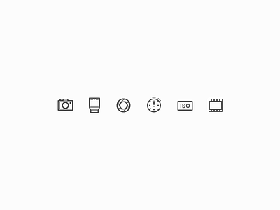 📷 Icons aperture camera editing icons iso lens photos
