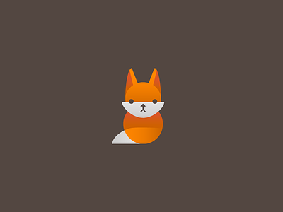 A tiny fox animal brown colors design forest fox gradients icon illustration orange vector