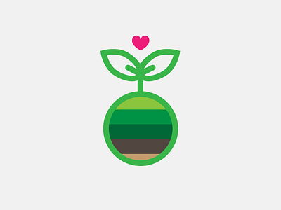Earth Day colors day design earth earth day green heart icon pictogram plant shape