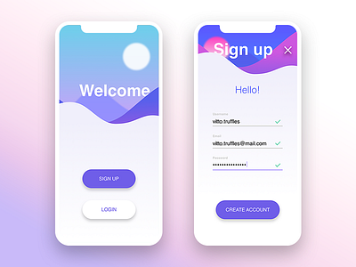 Daily UI #001 • Sign Up by Vittorio Truffarelli on Dribbble