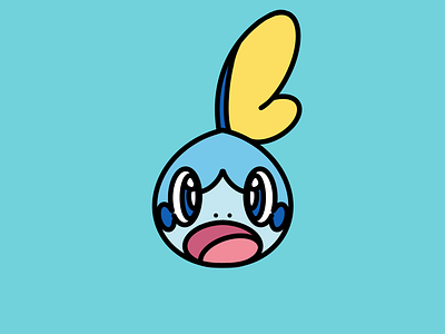 Water starter characterdesign colors design flat illustration minimalistic pokemon procreate videogame