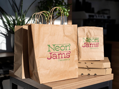 Neon Jams - To Go Bags branding design graphic design logo typography