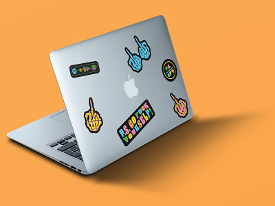 PS GFY - Laptop design graphic design illustration sticker typography vector