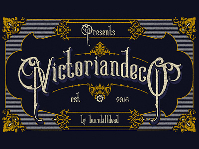 Victoriandeco artdeco ephemera font logo modern ornate retro traditional victorian vintage