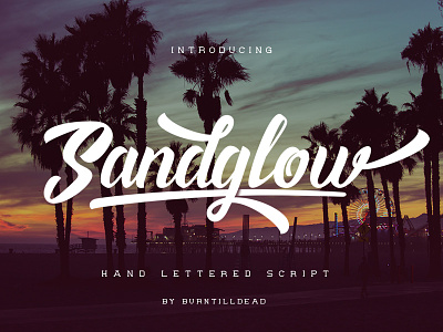 Sandglow branding brush brush script casual display font handlettering headline lettering logotype magazine script