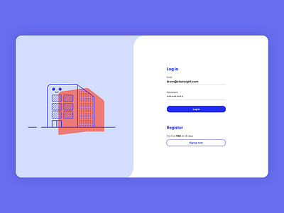 Vertical Split - Login Page by Bram Billiet on Dribbble