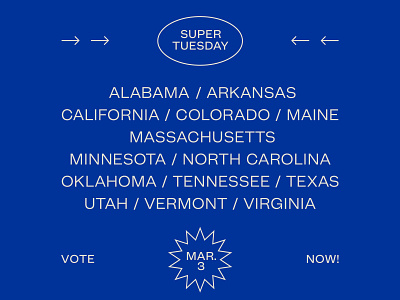 Super Tuesday america blue democracy democrat mint grotesk states super tuesday type usa vote voting