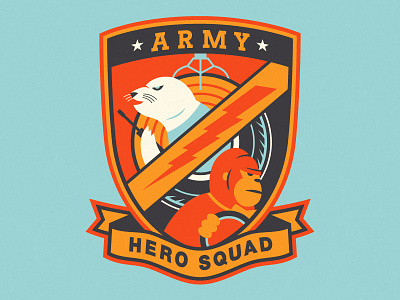AD Hero Squad Patch army arrested development bluths buster gorilla hero squad patch sand racing seal