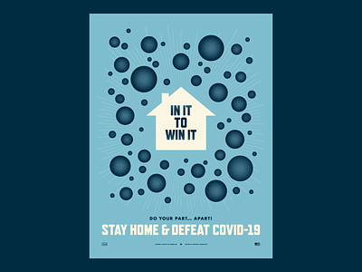 In It to Win It apart posters cause charity covid-19 poster retro social distancing