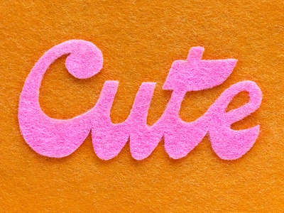 Might Delete Later felt felt cute fun fuzzy get it jokes lettering meme might delete orange pink tactile typography waste of time