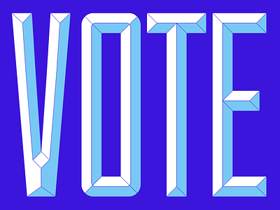 VOTE 2020 2020 election beveled blue custom type election november type typography vote