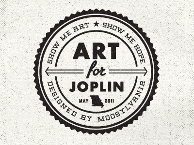 Art for Joplin arrows cause circle joplin logo missouri moosylvania poster project proceeds relief stamp