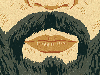 Christian Farewell Poster attachment beard face illustration lips poster texture