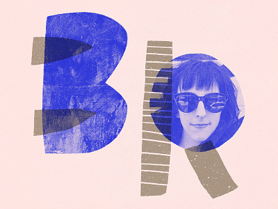BR30 30 b becky rother birthday blue letters r texture type