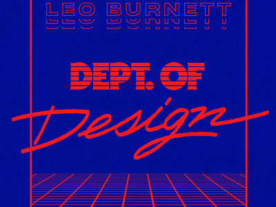 Join the Dept. of Design! 80s type blue chicago department of design dept of design designers lbdod leo burnett opportunity red retro script